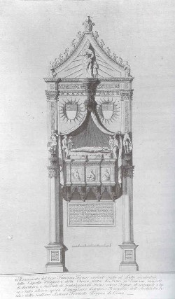 Monumento funebre del doge Francesco Foscari,acquaforte, 1777,